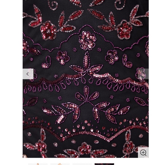 Adrianna Papell beaded off shoulder long dress - Picture 6 of 8